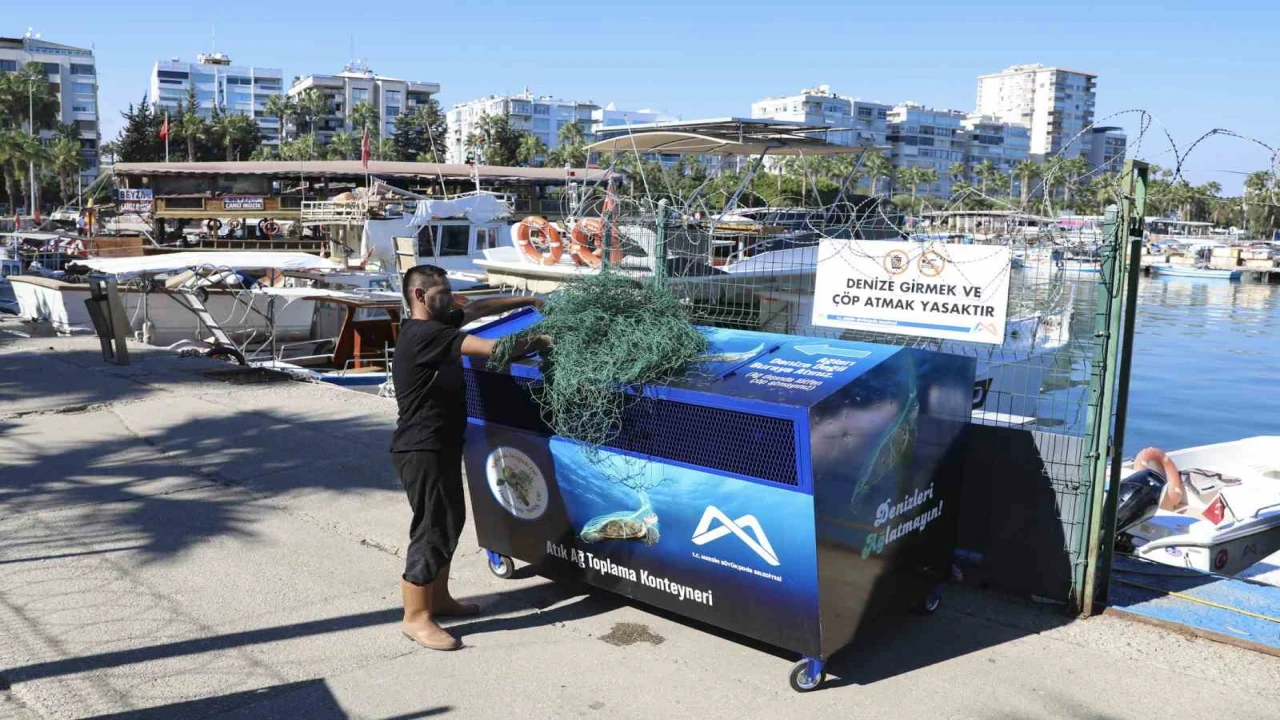 Mersinde balıkçı ağları geri dönüşüme kazandırılıyor