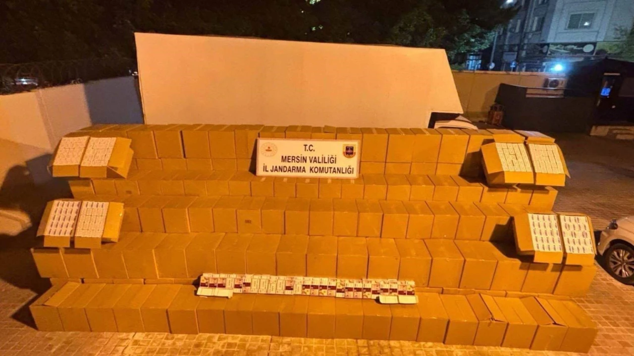 Mersinde kaçak makaron operasyonu: 2 gözaltı