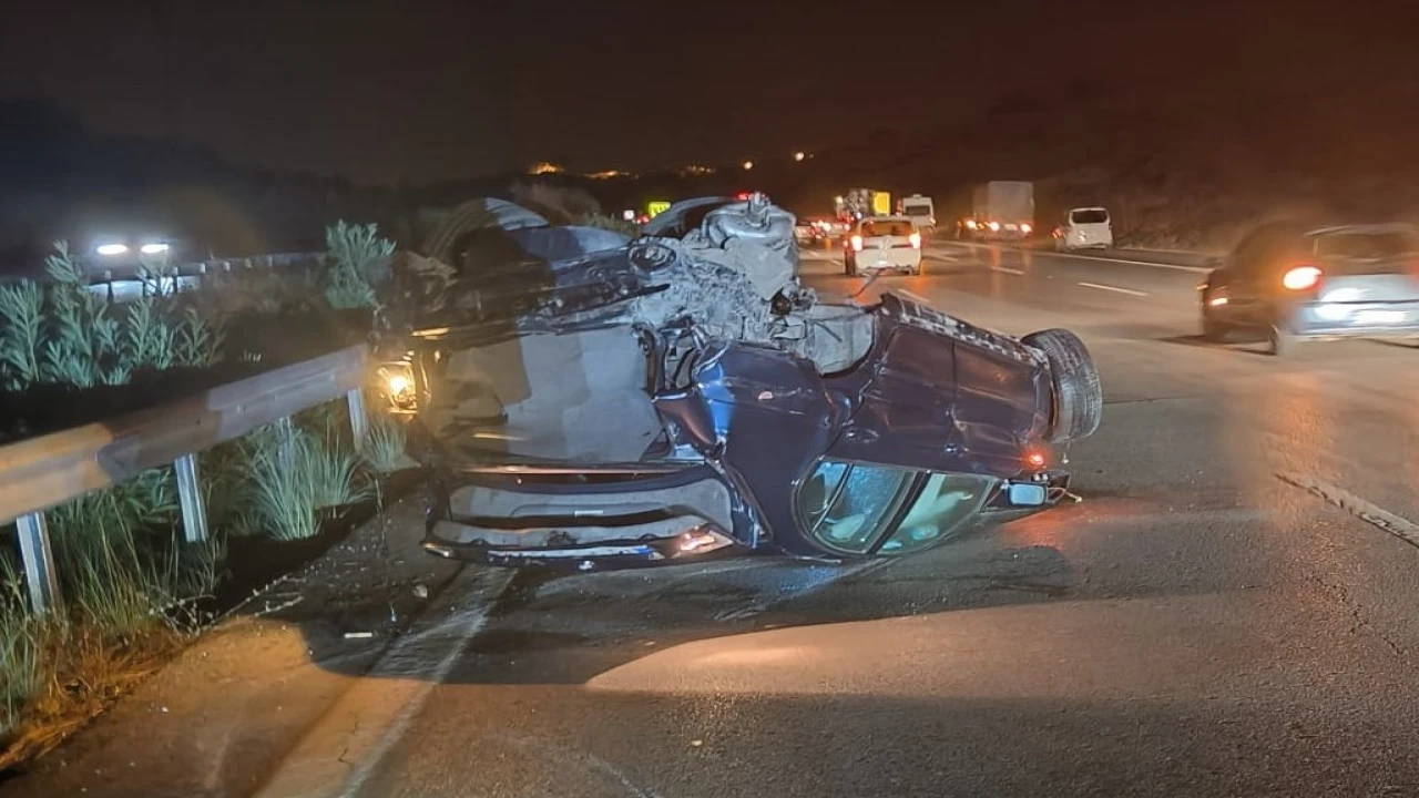 TAG Otoyolunda otomobil bariyerlere çarptı: 1 ölü