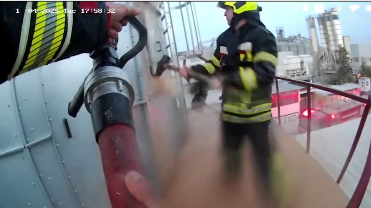 Talaş silosu yangını büyümeden söndürüldü