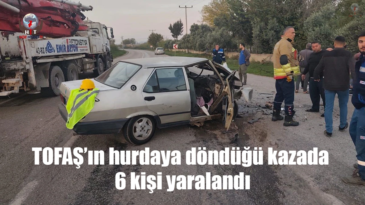 TOFAŞın hurdaya döndüğü kazada 6 kişi yaralandı