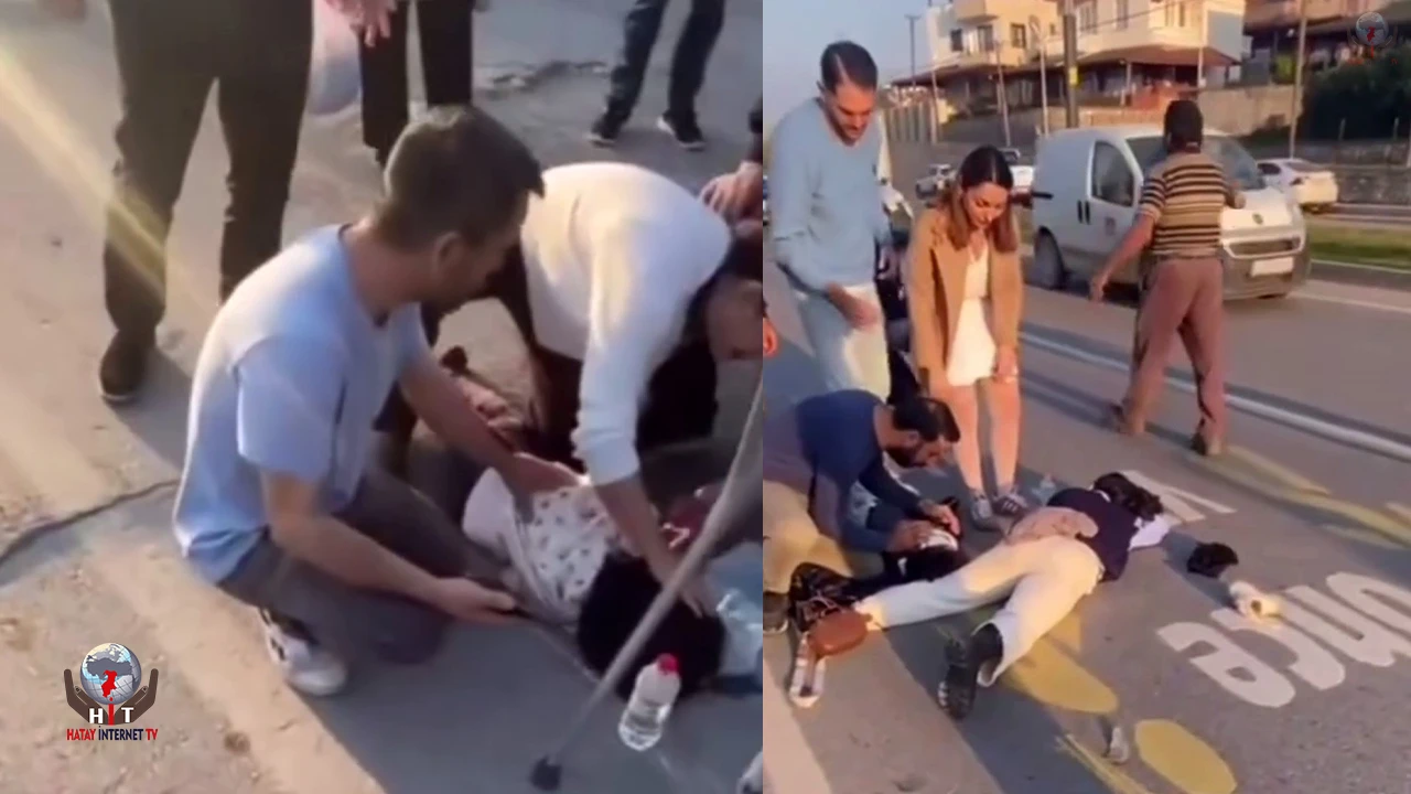 Anne ve 2 çocuğuna yaya geçidinde otomobil çarptı