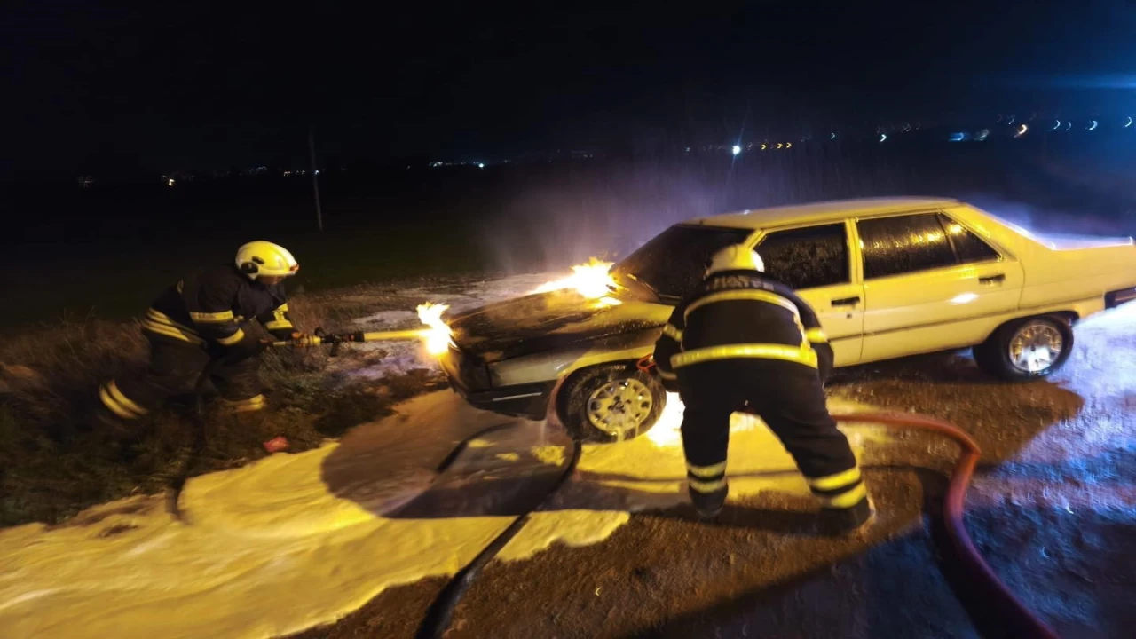 Antakyada otomobil yangını