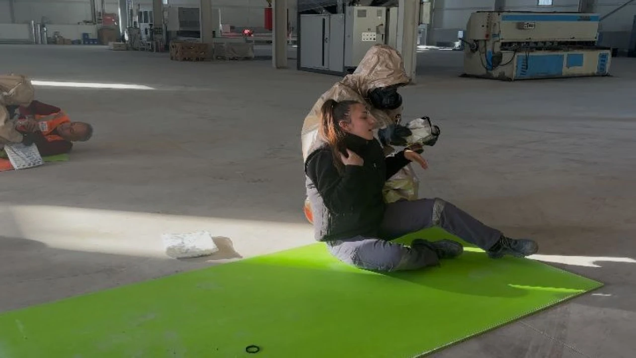 Burdurda gerçeğini aratmayan yangın ve KBRN tatbikatı