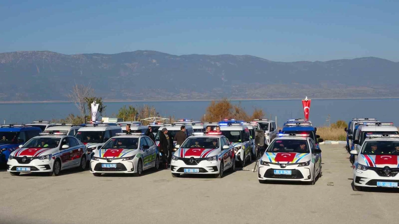 Burdurda güvenlik güçlerine 56 yeni araç teslim edildi