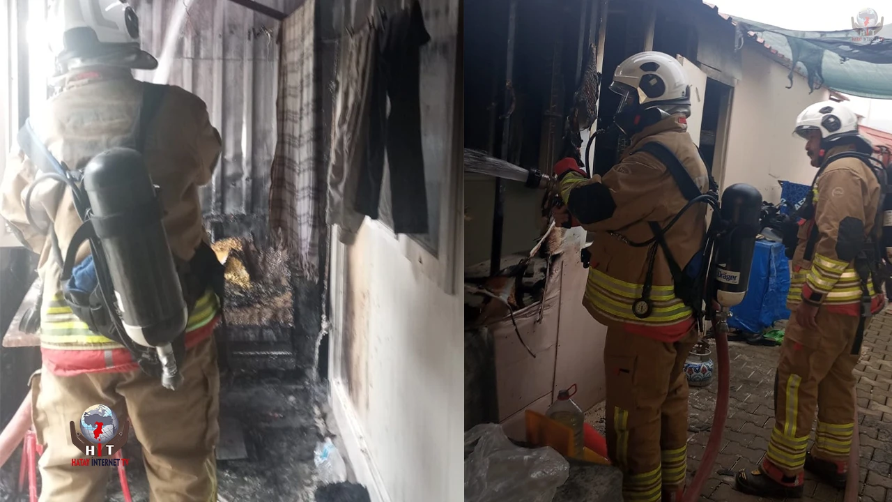 Defnede konteyner yangını