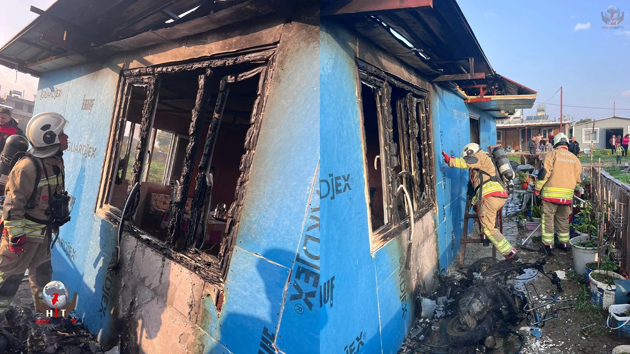 Hatay’da tek katlı ev çıkan yangında küle döndü