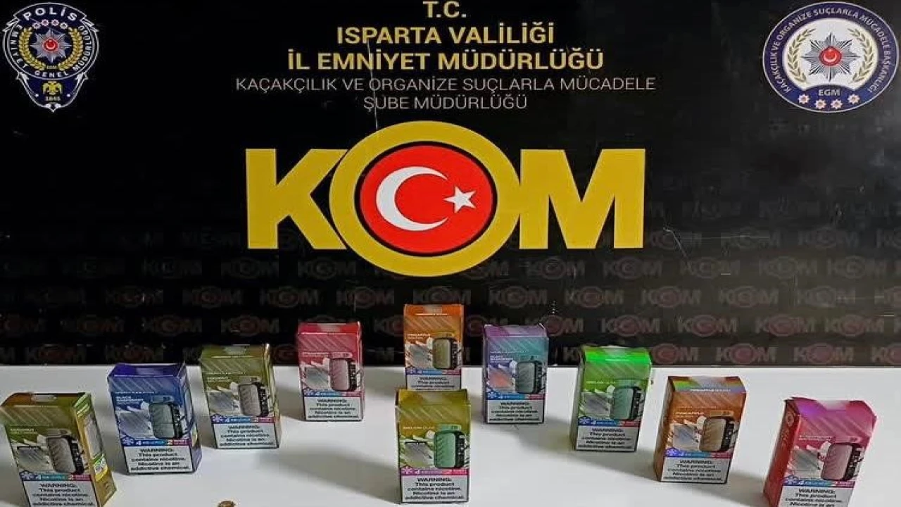 Ispartada yeni yıl tedbirleri kapsamında kaçak içki ve elektronik sigara ele geçirildi