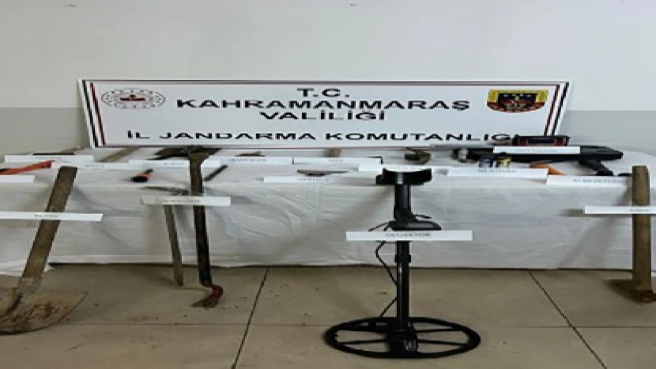 Kahramanmaraşta kaçak kazı operasyonu: 11 şüpheli yakalandı