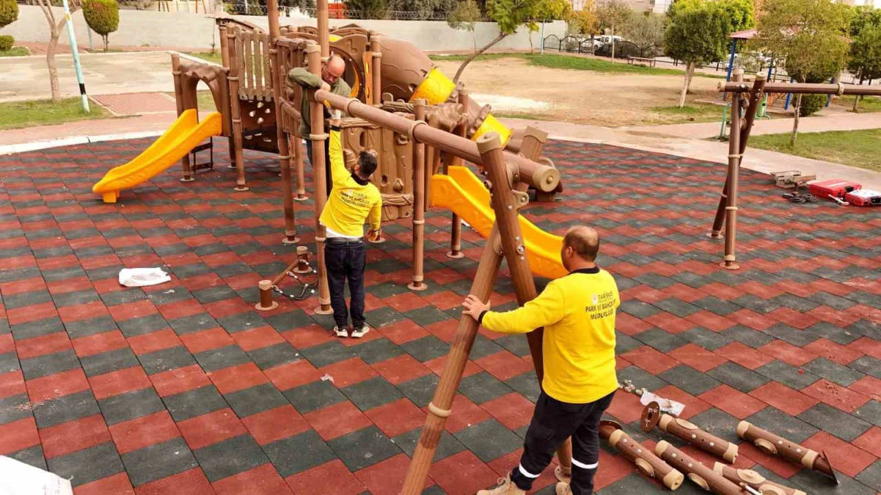 Tarsusta Gaspıralı Parkı modern bir görünüme kavuşuyor