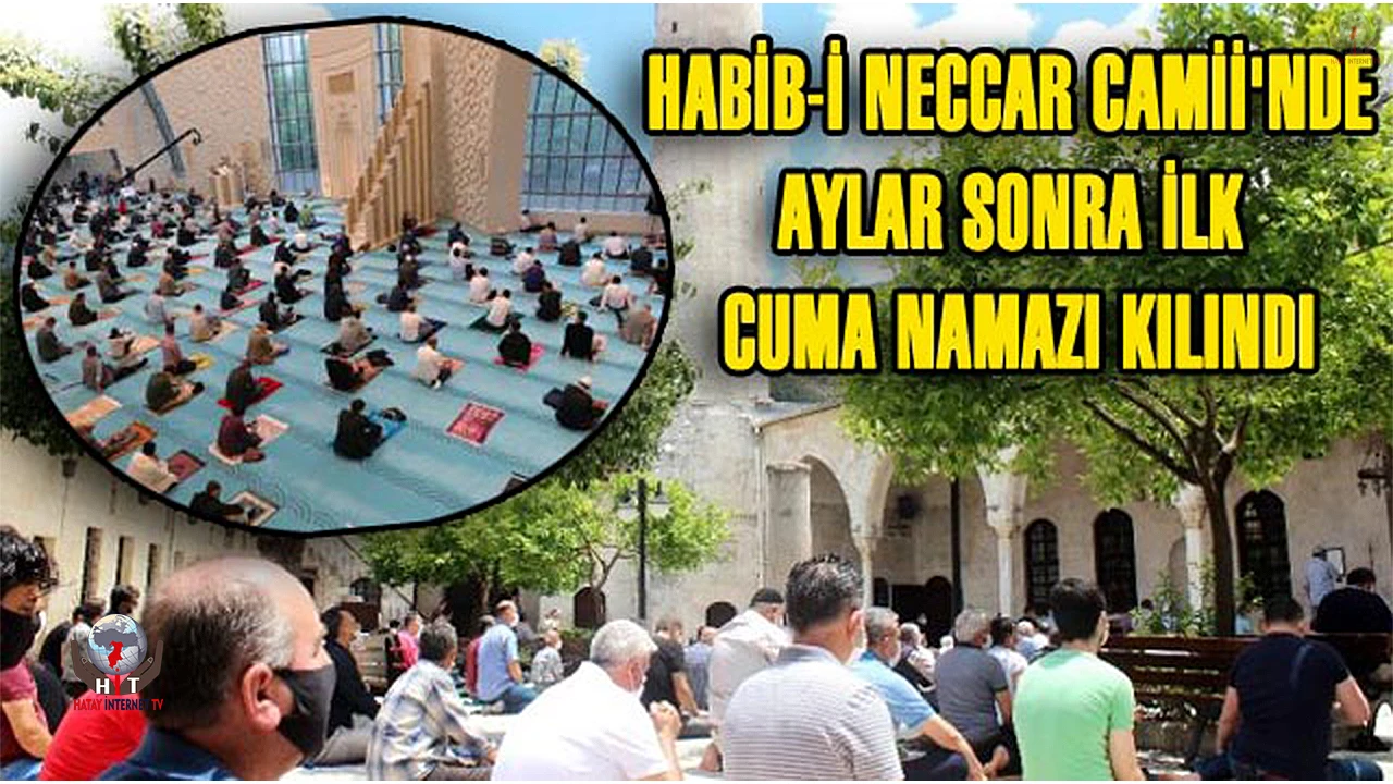 Asrın felaketinde yerle bir olan Habibi Neccar Camiinde 6 Şubatın ardından ilk cuma namazı kılındı