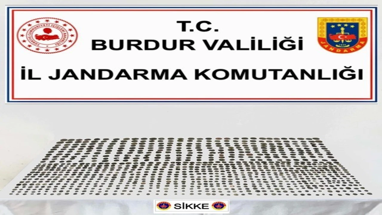 Burdurda bin 3 adet sikke ele geçirildi