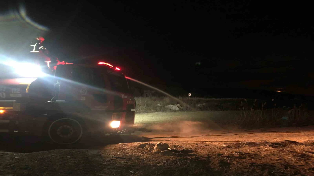 Burdurda sazlık alanda yangın