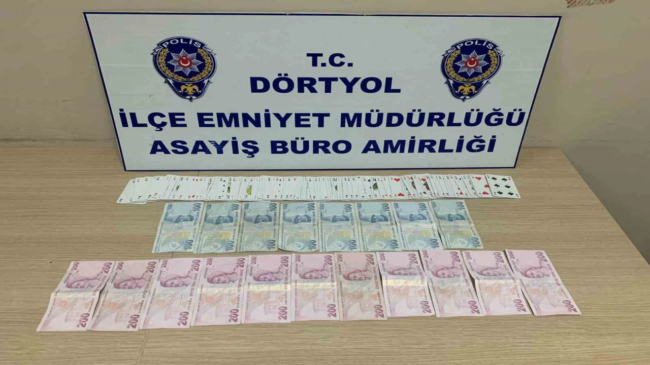 Dörtyolda kumar operasyonu: 4 kişiye para cezası
