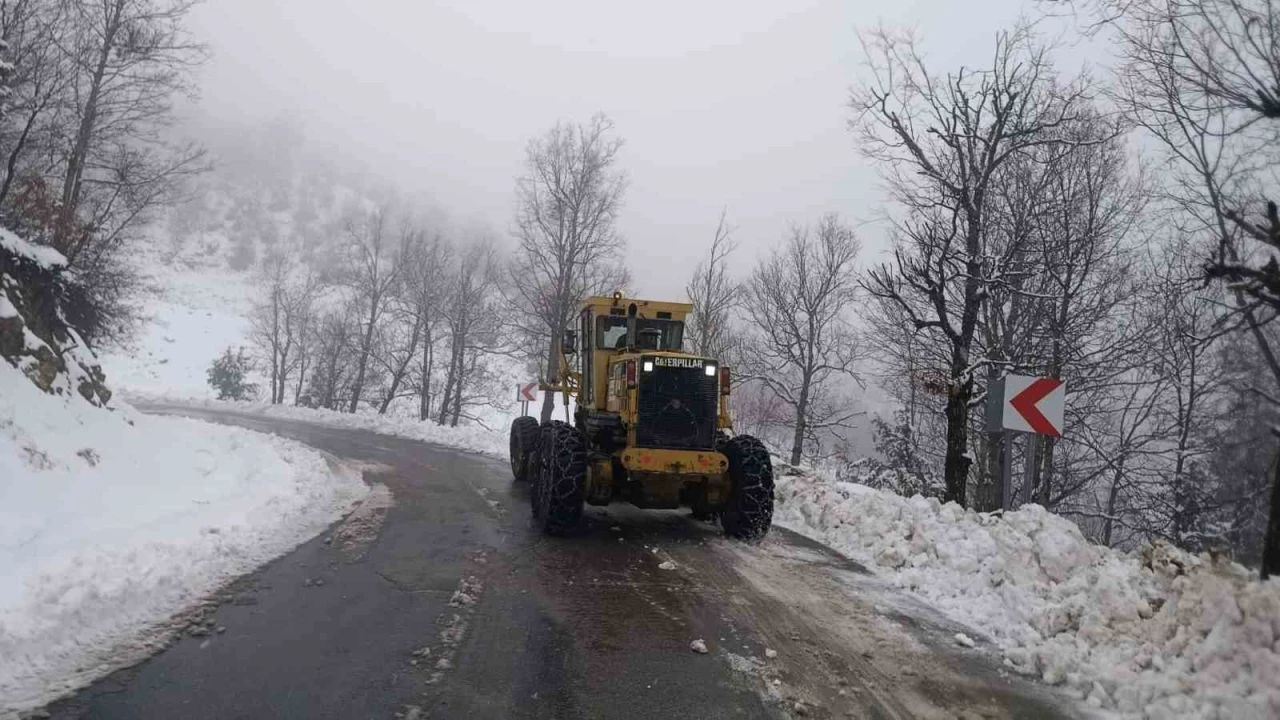 Kahramanmaraşta karla mücadele