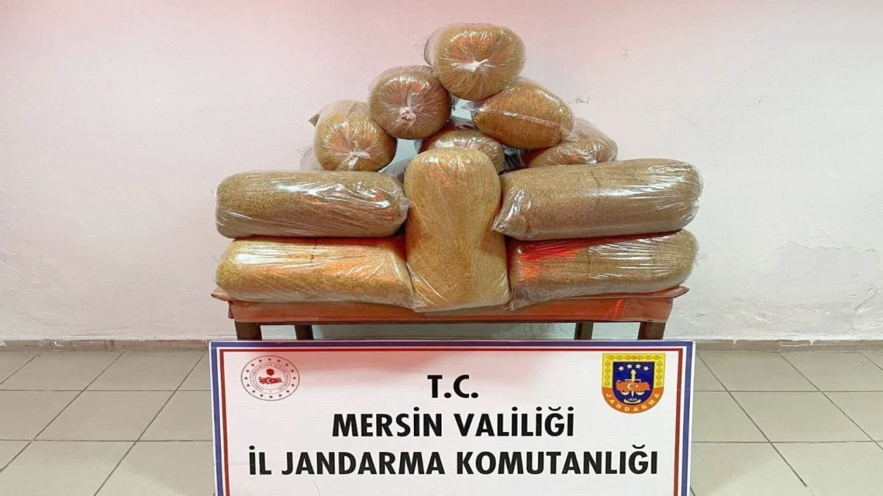 Mersinde 100 kilo kaçak tütün ele geçirildi, 1 kişi gözaltına alındı