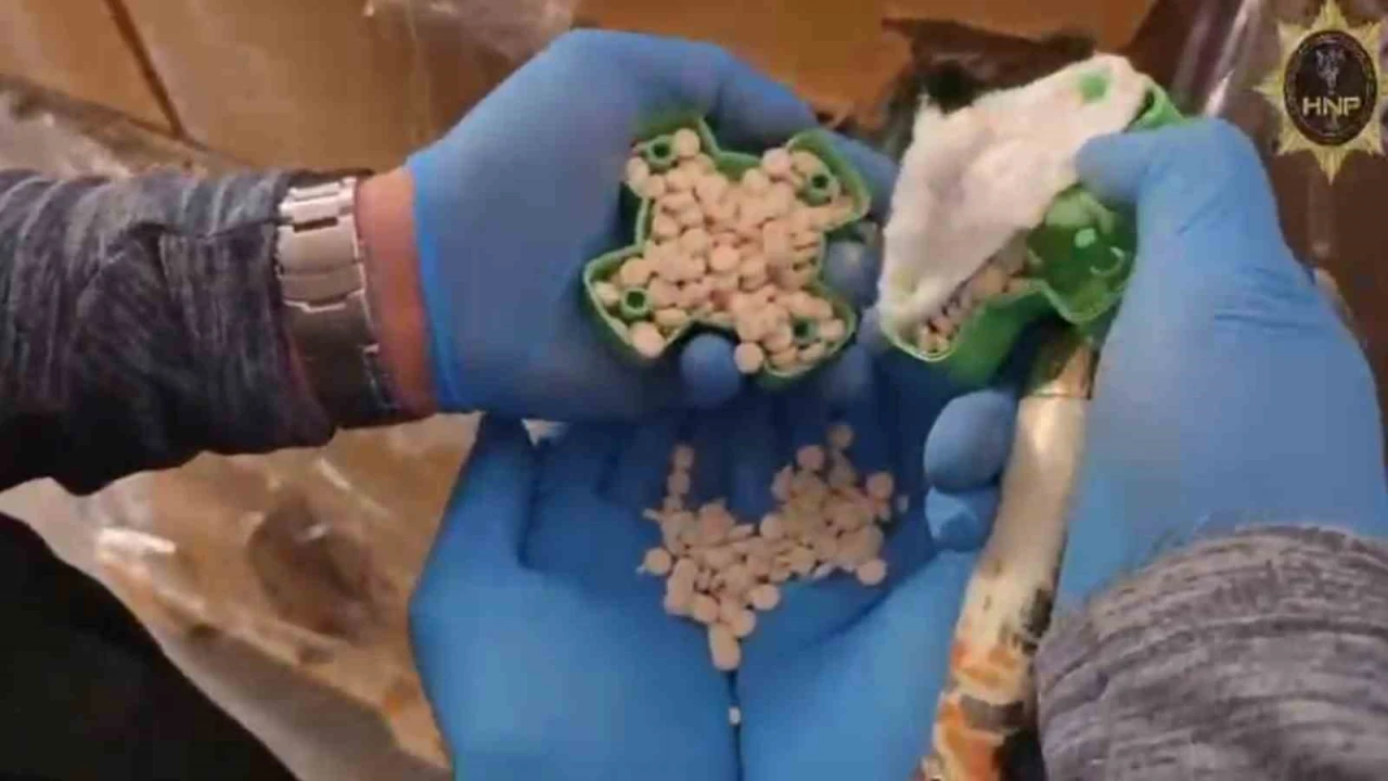 Plastik pervaneler içerisinde 107 kilogram ağılığında 642 bin uyuşturucu hap ele geçirildi
