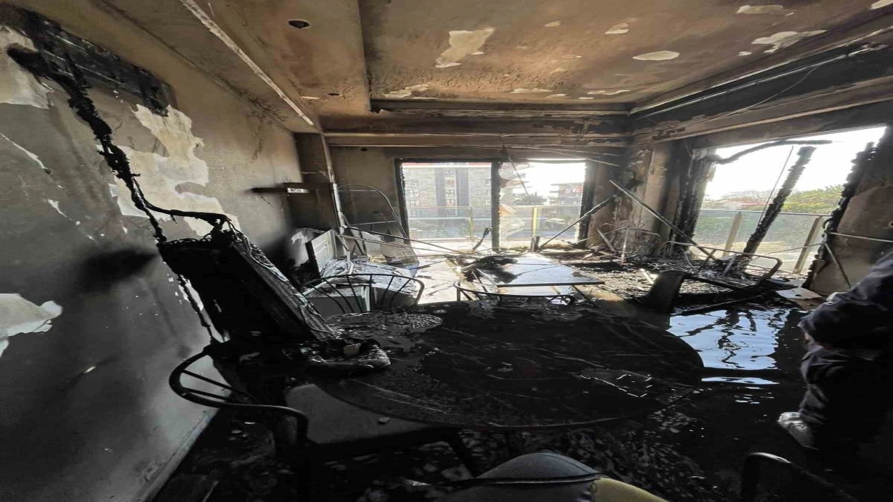 Alanyada korkutan yangın