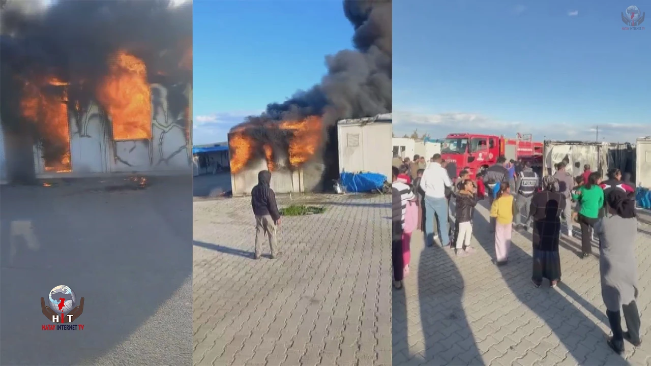 Alevlere teslim olan boş konteyner kullanılamaz hale geldi