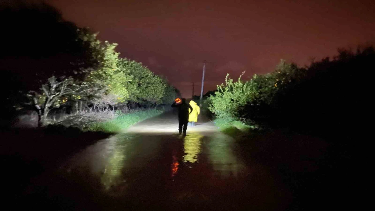 Antalyada sel sularının bastığı barınakta mahsur kalan 27 köpek botlarla kurtarıldı