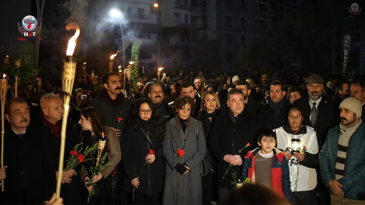 Defne’de binler 6 Şubat’ta yitirilen canları andı