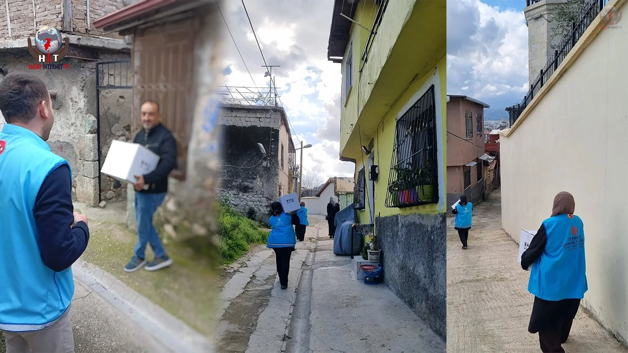 Hatay’da ihtiyaç sahiplerine gıda kolisi dağıtıldı