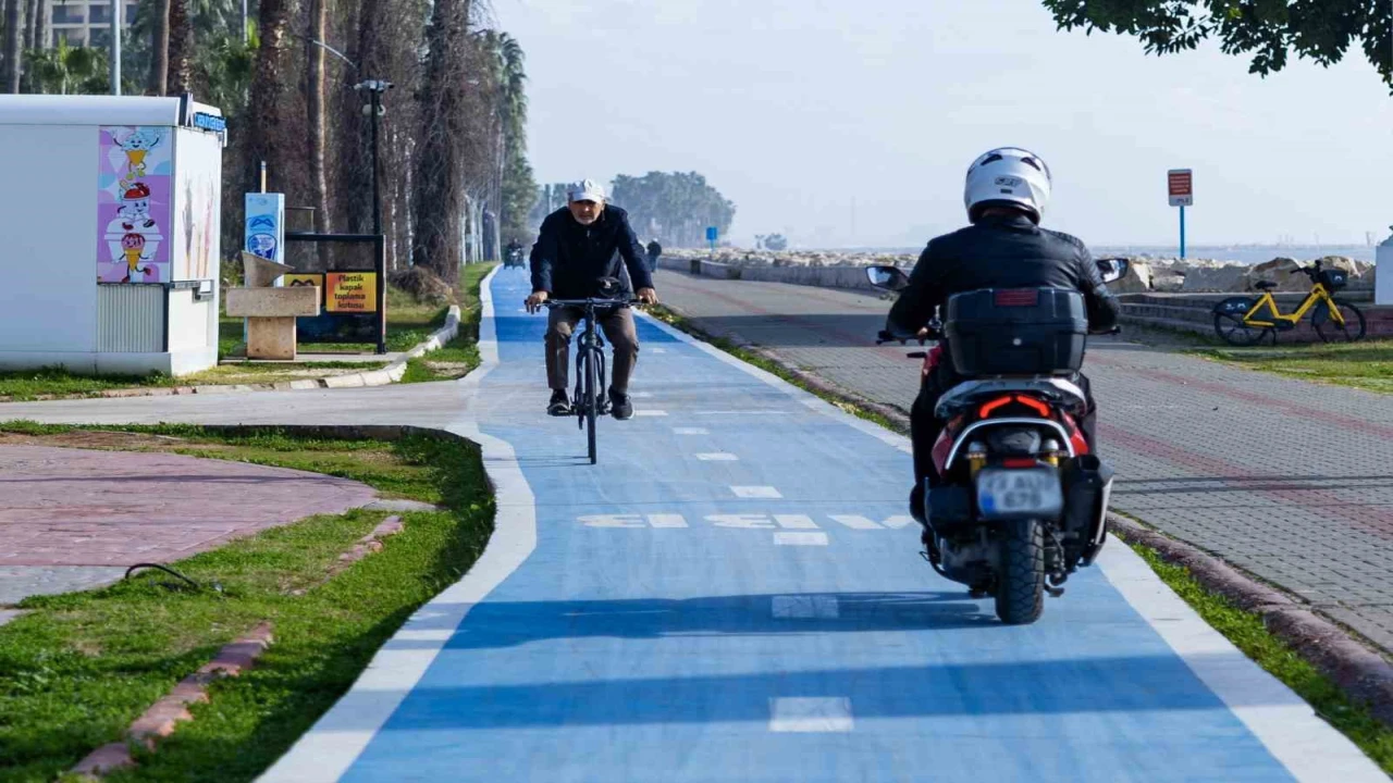 Mersinde yürüyüş ve bisiklet yolları 20 kamerayla izleniyor