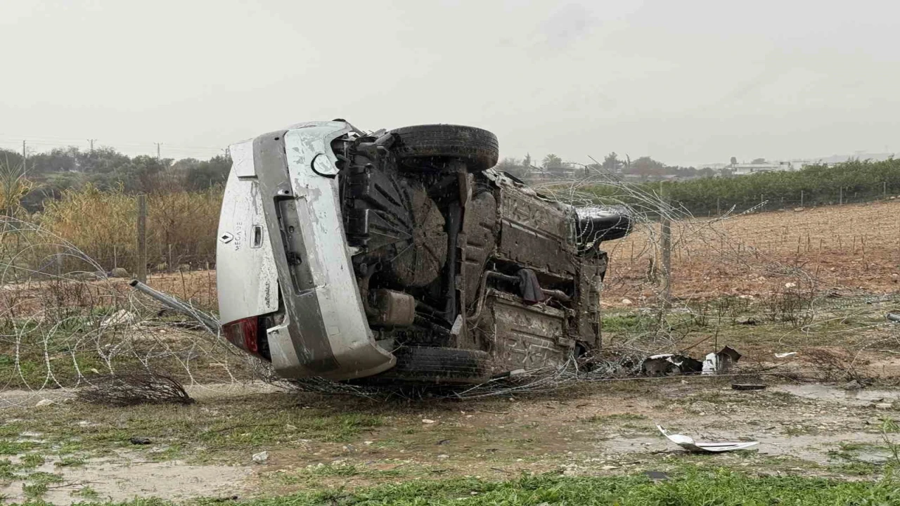 Tarsusta yağış kazaya neden oldu