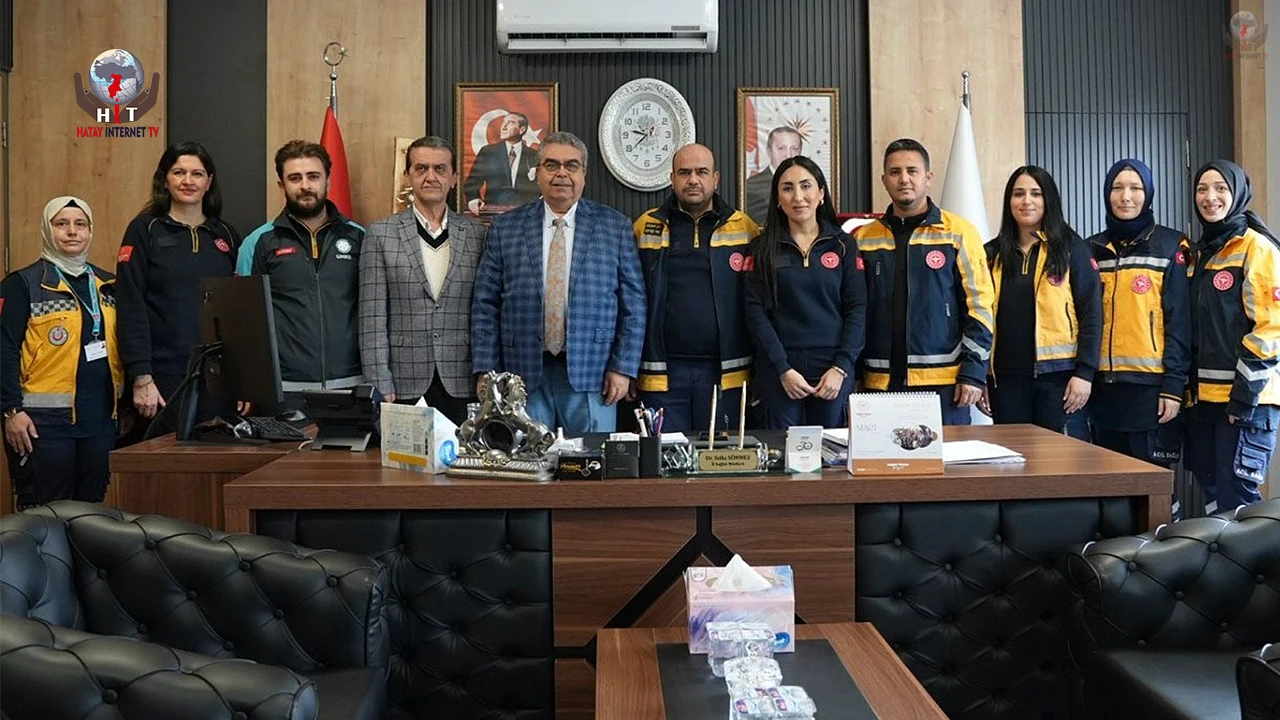 ACİL TIP TEKNİSYENLERİNDEN SÖNMEZ’E ZİYARET