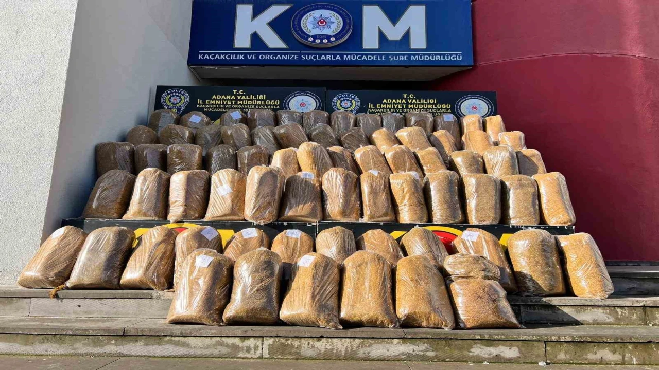 Adanada 1 ton kaçak tütün ele geçirildi