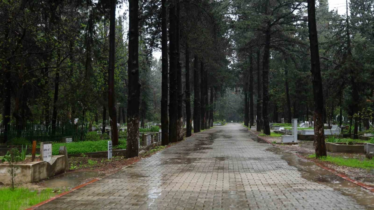 Adanada şiddetli yağış nedeniyle arife günü mezarlıklar boş kaldı