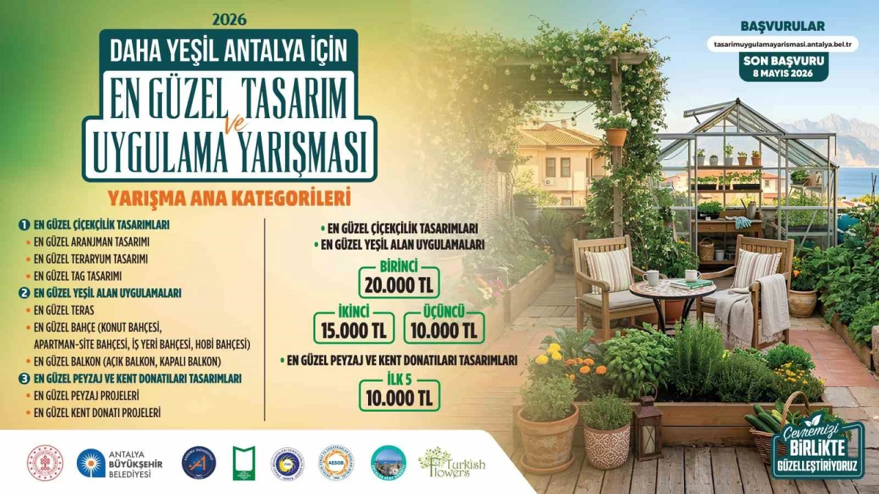 Antalya Büyükşehir Belediyesinden Daha Yeşil Antalya için ödüllü yarışma