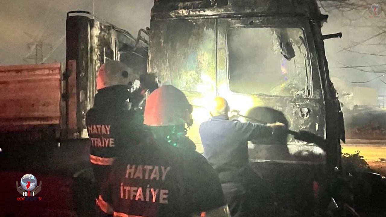 Dörtyolda tır yangını