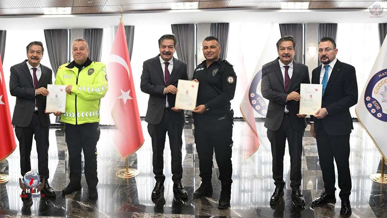 HATAY POLİSEVİ'NDE BAŞARI ÖDÜLLENDİRİLDİ
