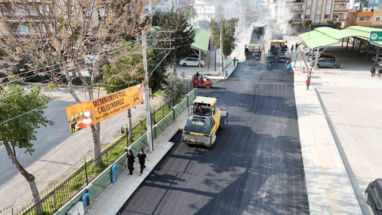 Mersinde yol çalışması tamamlandı, ulaşım kolaylaştı