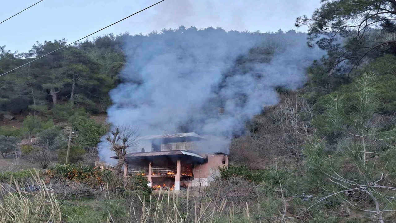 Ormanlık alandaki yayla evi yanarak kullanılmaz hale geldi