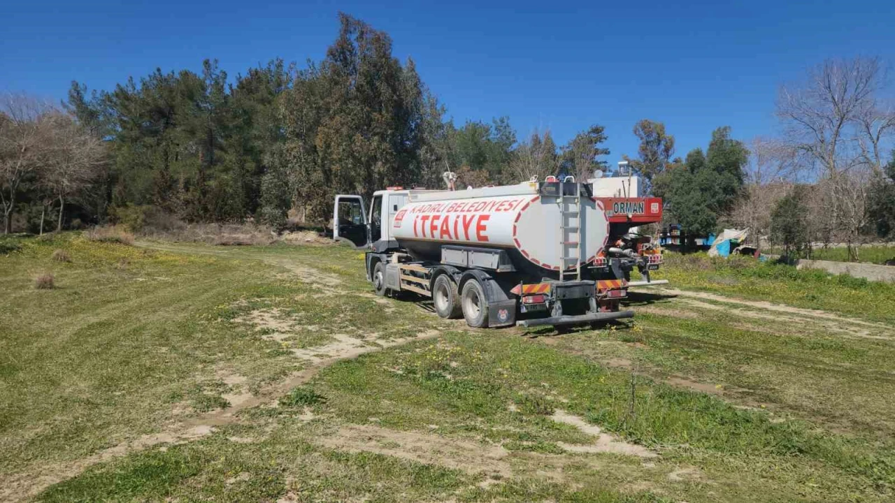 Osmaniyede çıkan orman yangını büyümeden söndürüldü