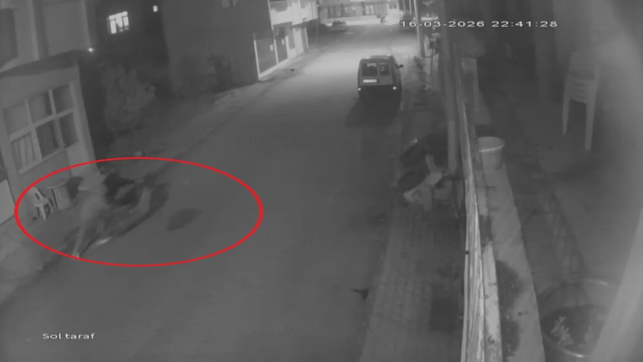 Park halindeki motosikleti çaldılar