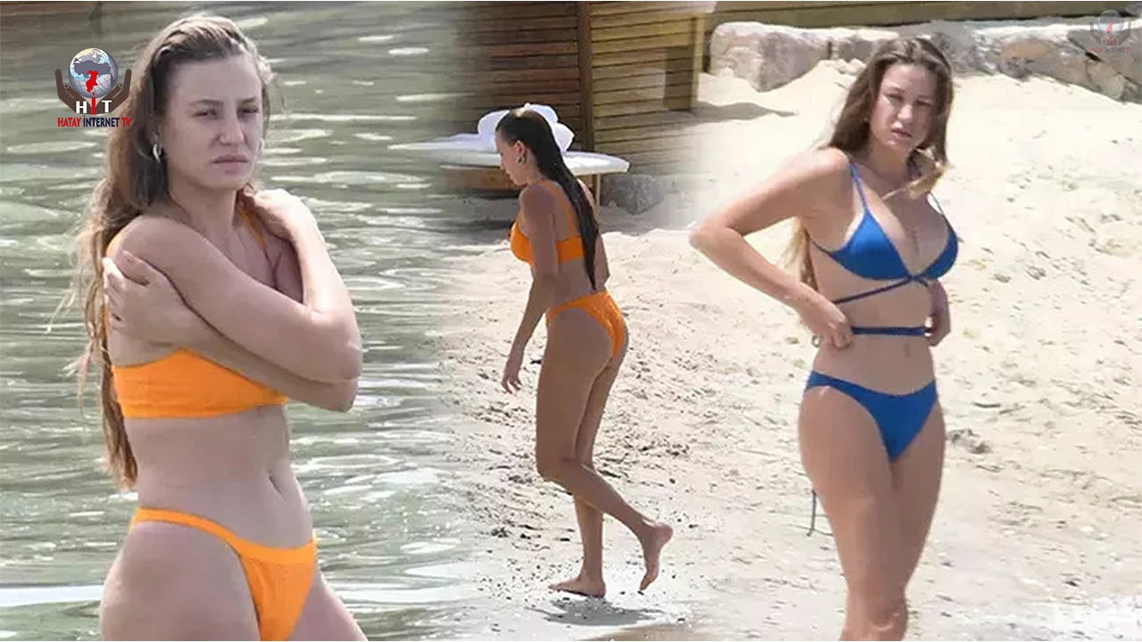 Serenay Sarıkaya beyaz bikinisiyle fiziğini sergiledi