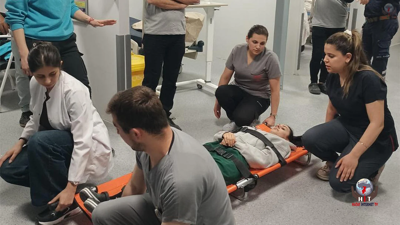 DEFNE DEVLET HASTANESİ’NDE HAP TATBİKATI GERÇEKLEŞTİRİLDİ