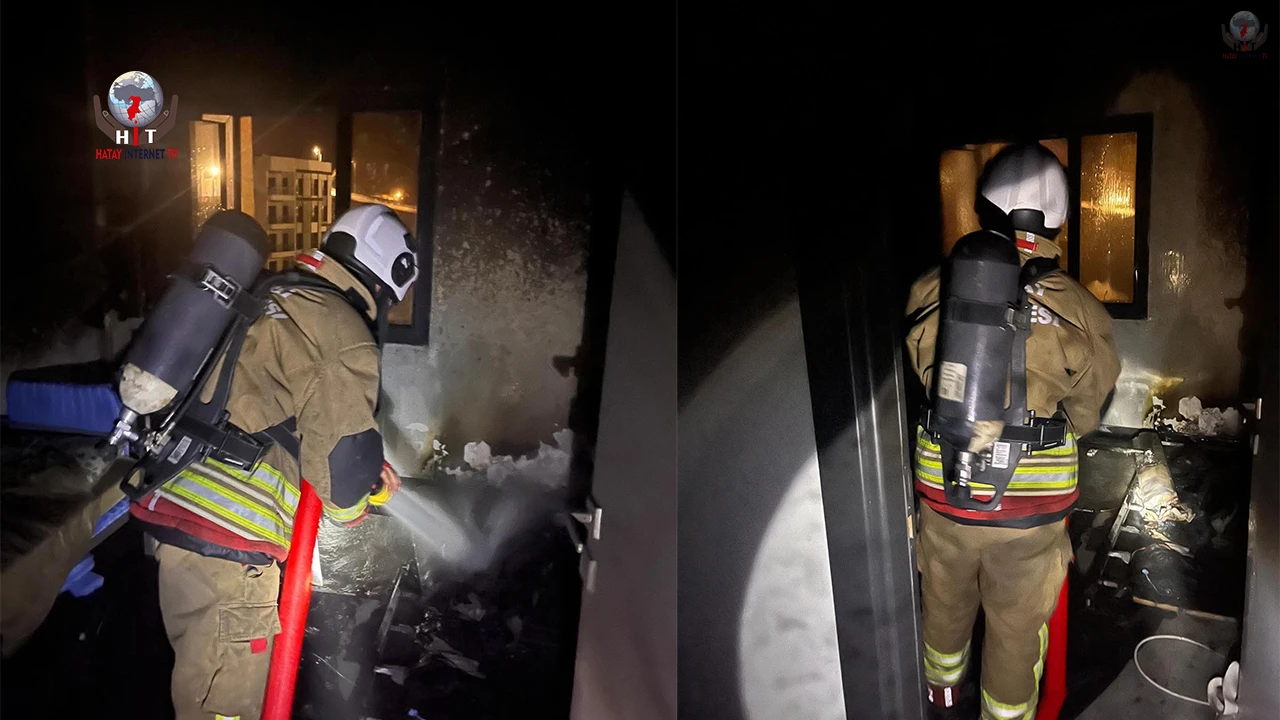 Defnede yanan ev kullanılmaz hale geldi