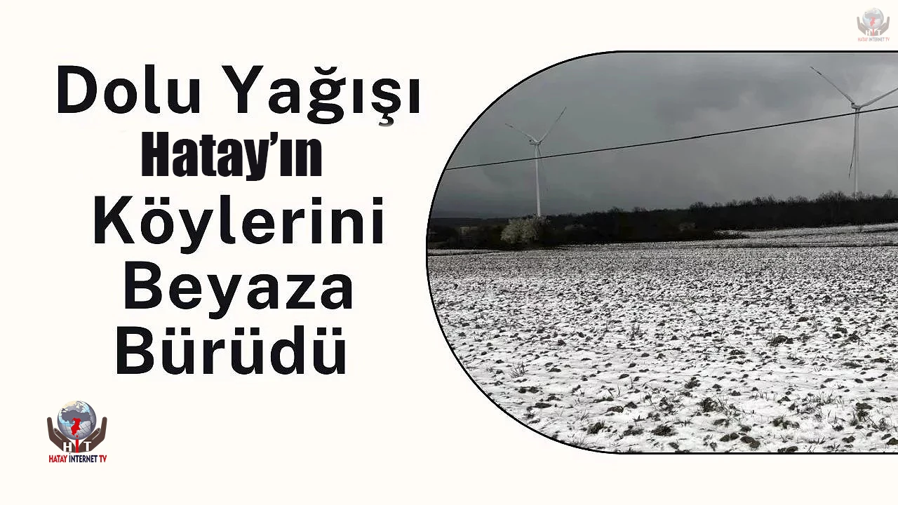Dolu yağışı beyaza bürüdü