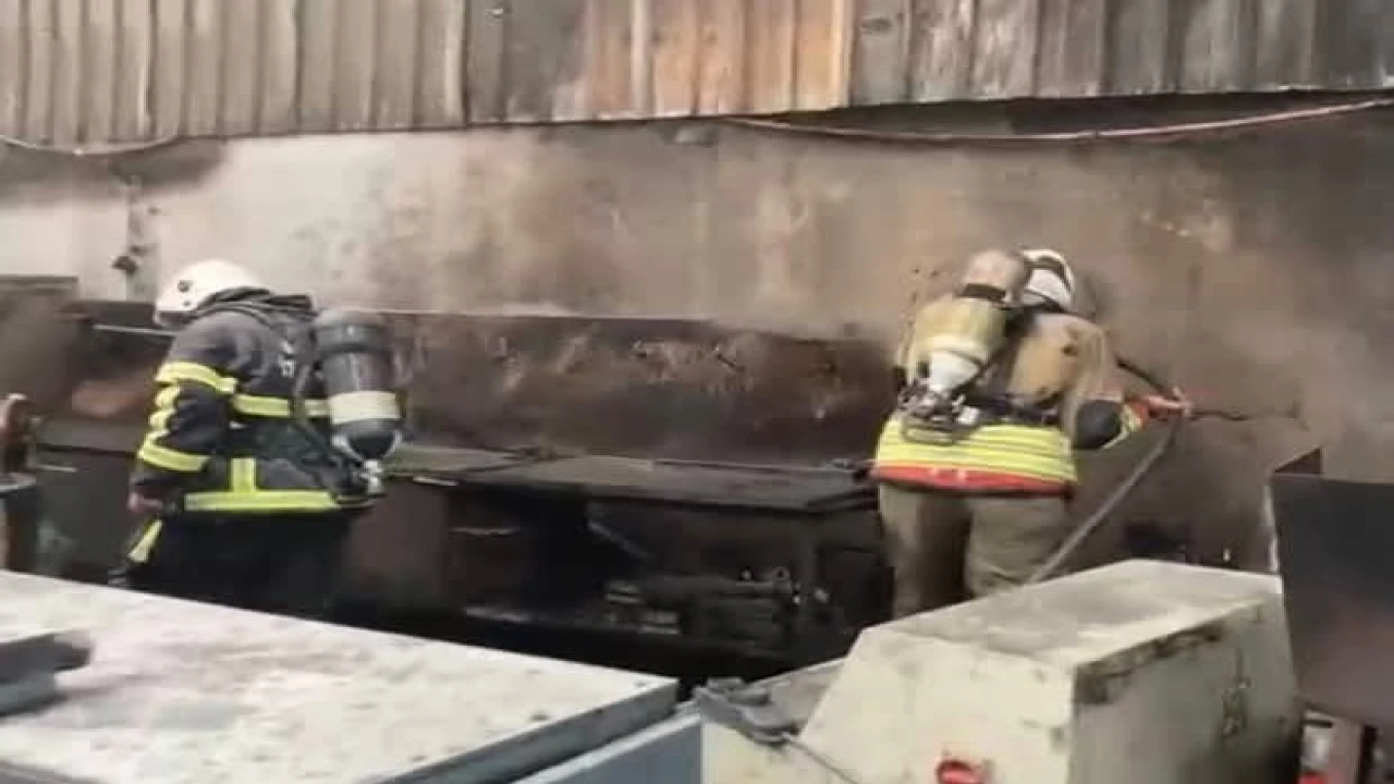 Dörtyolda tel fabrikasında yangın