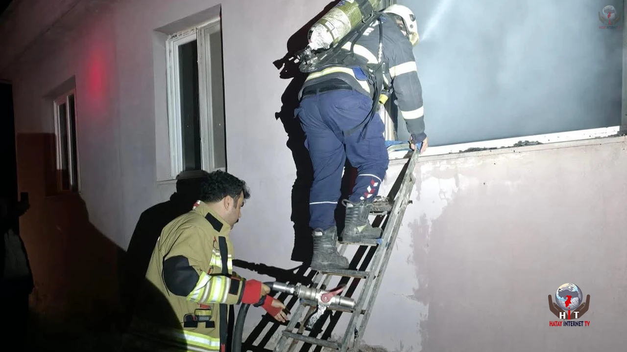 Hassada ev yangını