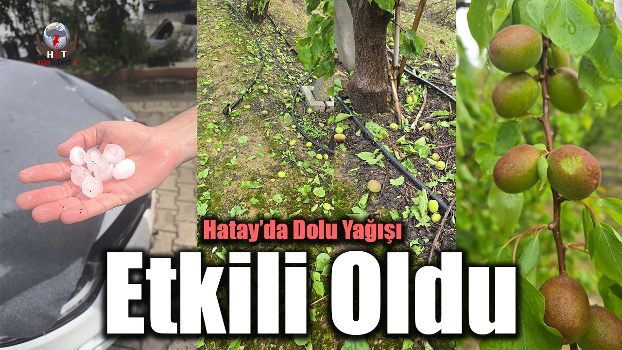 Hatay’da dolu yağışı etkili oldu