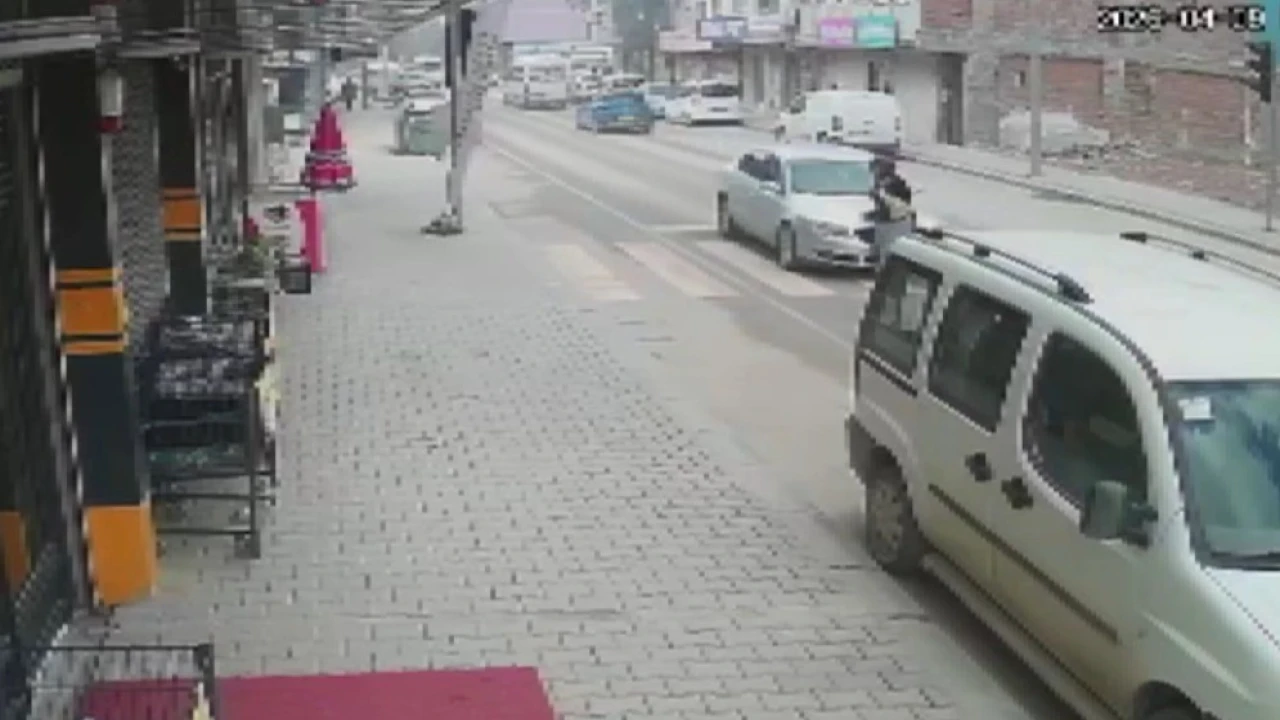 Kahramanmaraşta trafik kazası güvenlik kamerasında