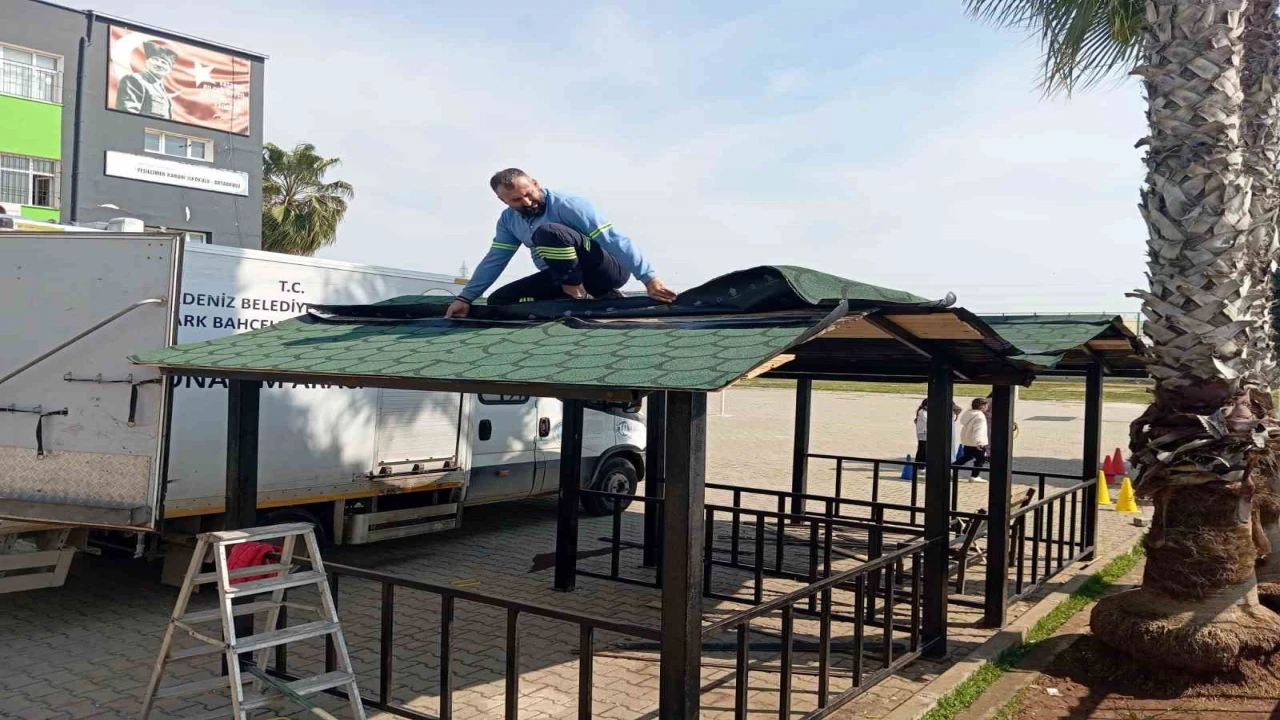 Mersinde park ve yeşil alanlarda bakım seferberliği