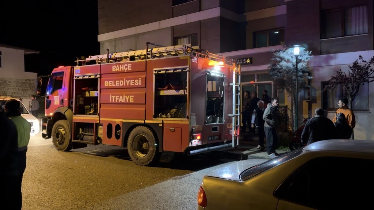 Osmaniyede apartman dairesinde yangın