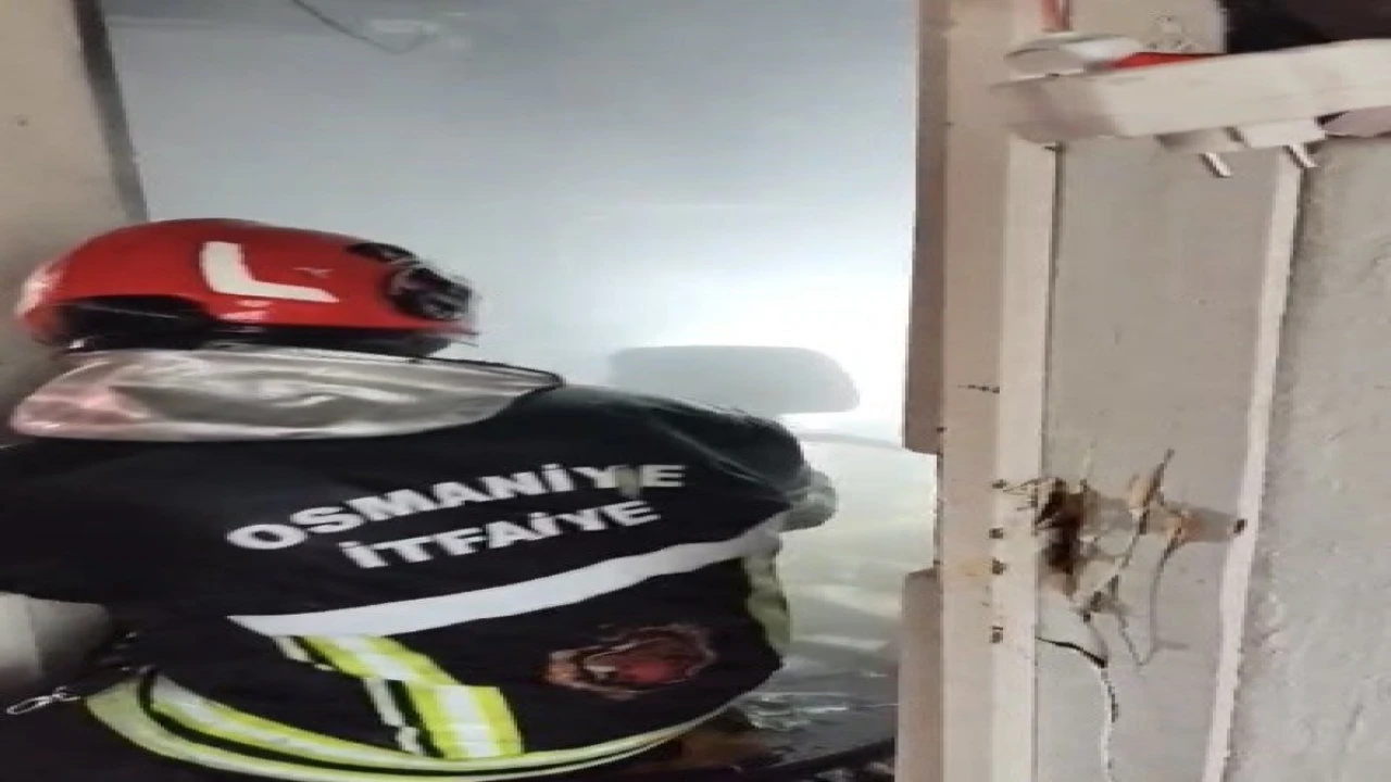 Osmaniyede tek katlı evde çıkan yangın söndürüldü