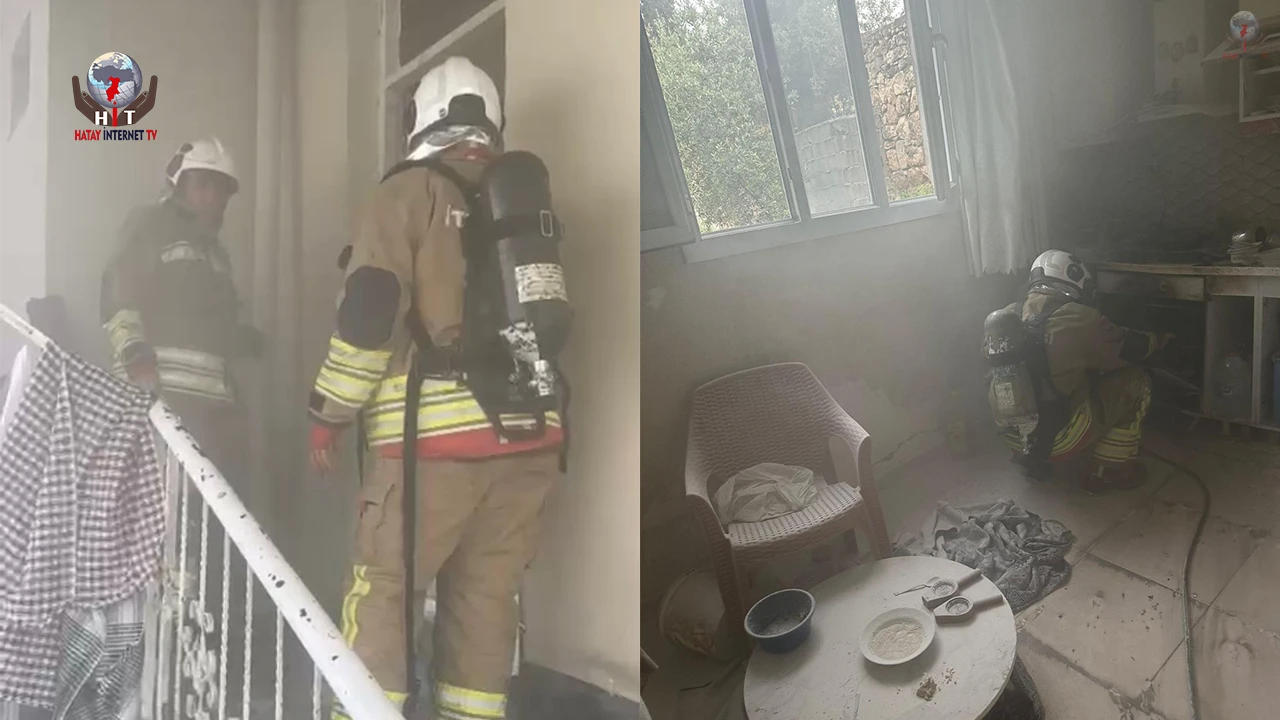 REYHANLI’DA MESKEN YANGINI KORKUTTU